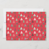 Rode groene kerstbomen vakantiefoto kaart (Achterkant)