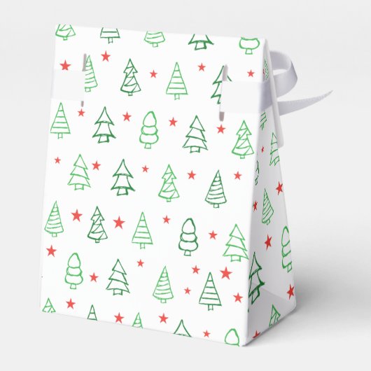 Rode & Groene Kerstboom Bedankdoosjes (Achterkant)