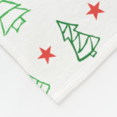 Rode & Groene Kerstboom Fleece Deken (Hoek)