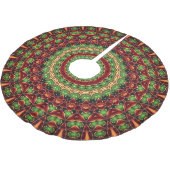 Rode Groene Kerstboom Kleed Rok (Gekanteld)