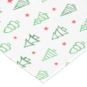 Rode & Groene Kerstboom Korte Tafelloper (Hoek)