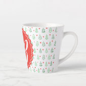 Rode & Groene Kerstboom Latte Mok (Rechts)