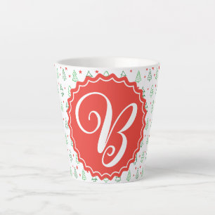 Rode & Groene Kerstboom Latte Mok