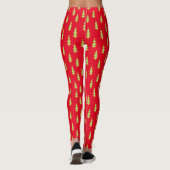 rode groene kerstboom midden eeuw eenvoudig leggings (Achterkant)