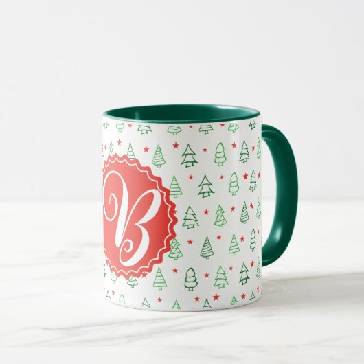 Rode & Groene Kerstboom Mok (Voorkant rechts)