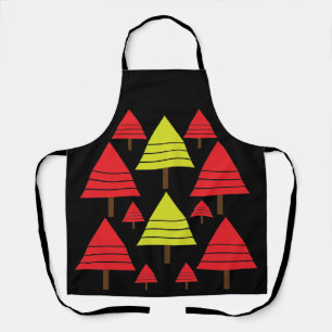 Rode Groene Kerstboom Mooie Keuken Bakken Schort