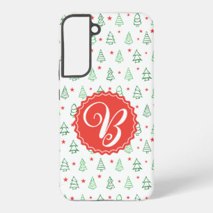 Rode & Groene Kerstboom Samsung Galaxy Hoesje