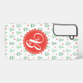 Rode & Groene Kerstboom Samsung Galaxy Hoesje (Achterkant horizontaal)