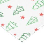 Rode & Groene Kerstboom Tafelkleed (Gekanteld)