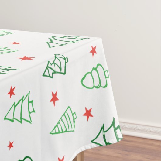 Rode & Groene Kerstboom Tafelkleed (Voorbeeld)