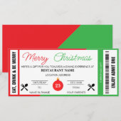 Rode Groene Kerstcadeaubon (Voorkant / Achterkant)