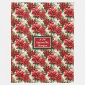 Rode Groene Kerstdeken Traditioneel Chic Cadeau Fleece Deken (Voorkant)