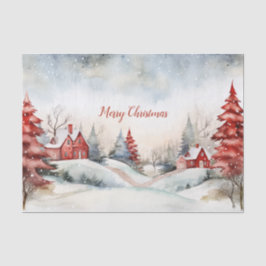 Rode groene kerstdennenbomen bossen tissuepapier