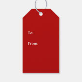 Rode groene kerstkrans cadeaulabel (Achterkant)