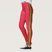 Rode groene kerstLeggings stripes Leggings (Links)