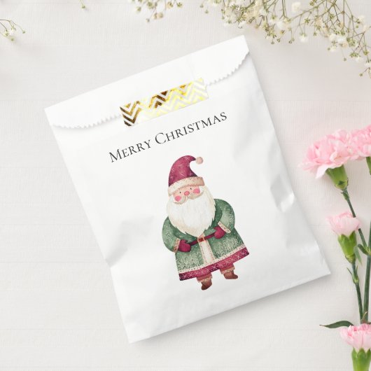 Rode groene kerstman bedankzakje (Gezegeld)