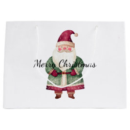 Rode groene kerstman groot cadeauzakje