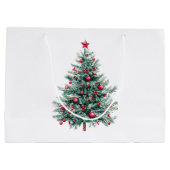 Rode groene kerstman groot cadeauzakje (Achterkant)