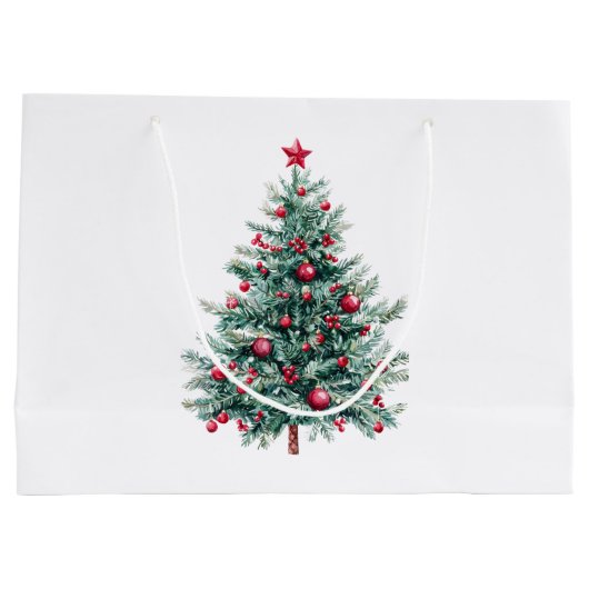 Rode groene kerstman groot cadeauzakje (Achterkant)