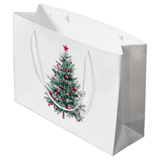 Rode groene kerstman groot cadeauzakje (Achterkant Gekanteld)