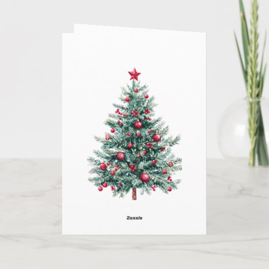 Rode groene kerstman kaart (Achterkant)