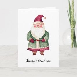 Rode groene kerstman kaart
