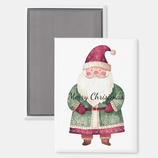 Rode groene kerstman magneet (Voorkant / Achterkant)