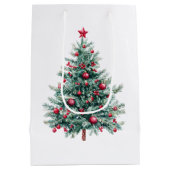 Rode groene kerstman medium cadeauzakje (Achterkant)