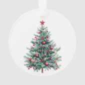 Rode groene kerstman ornament (achterkant)