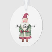 Rode groene kerstman ornament (voorkant)