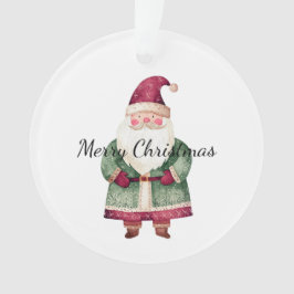 Rode groene kerstman ornament