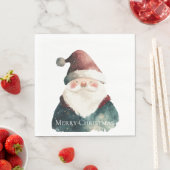 Rode groene kerstman servet (Insitu)