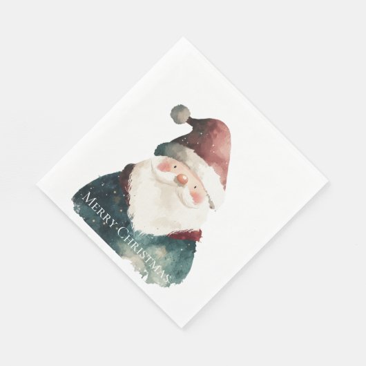 Rode groene kerstman servet (Hoek)