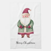 Rode groene kerstman theedoek (Verticaal)