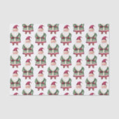 Rode groene kerstman tissuepapier (Voorkant)