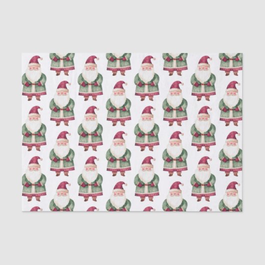 Rode groene kerstman tissuepapier (Voorkant)