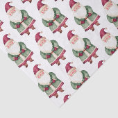 Rode groene kerstman tissuepapier (Detail)