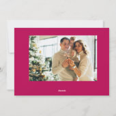 Rode groene kerstpagode bomen 5-foto feestdagenkaart (Achterkant)