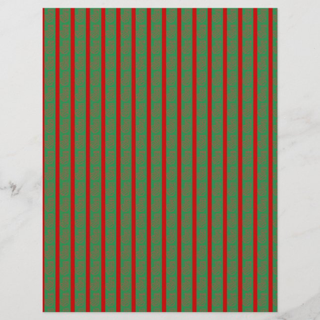 Rode Groene Kerstsok op Groen Rood Briefhoofd (Voorkant)