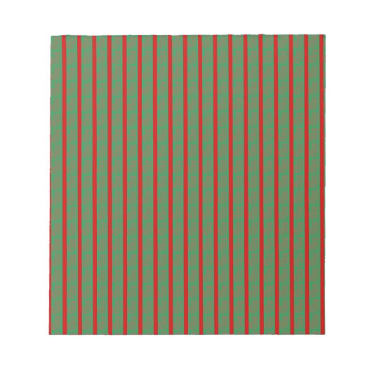 Rode Groene Kerstsok op Groen Rood Notitieblok (Voorkant)