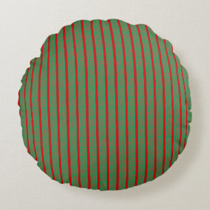 Rode Groene Kerstsok op Groen Rood Rond Kussen