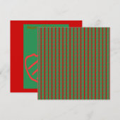Rode Groene Kerststrump Save The Date (Voorkant / Achterkant)