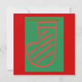Rode Groene Kerststrump Save The Date (Achterkant)