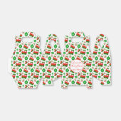 Rode groene kersttractoren, bessen, Ornamenten Bedankdoosjes (Uitgevouwen)