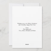 Rode groene kerstvakantie Gnome Wenskaart Feestdagenkaart (Achterkant)