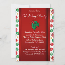 Rode groene kerstvakantie kaart