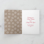 Rode Groene Kerstverlichting Kerstmis Foto Feestdagen Kaart (Binnen)