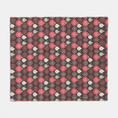 Rode groene kerstversiering fleece deken (Voorkant (Horizontaal))
