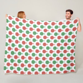 RODE & GROENE KERSTVERSIERINGEN FLEECE DEKEN