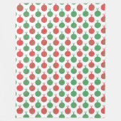 RODE & GROENE KERSTVERSIERINGEN FLEECE DEKEN (Voorkant)